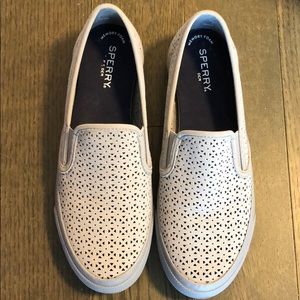 Sperrys; light grey; size 9; like new